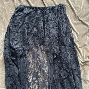 Black lace skirt